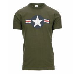 Tee shirt Allied Star USAF WWII Kaki