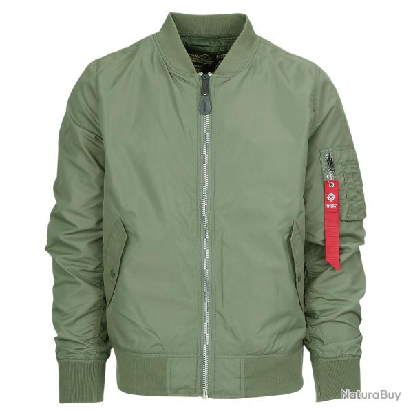 Veste Bombers Aviateur MA1 d'�t� Kaki, M