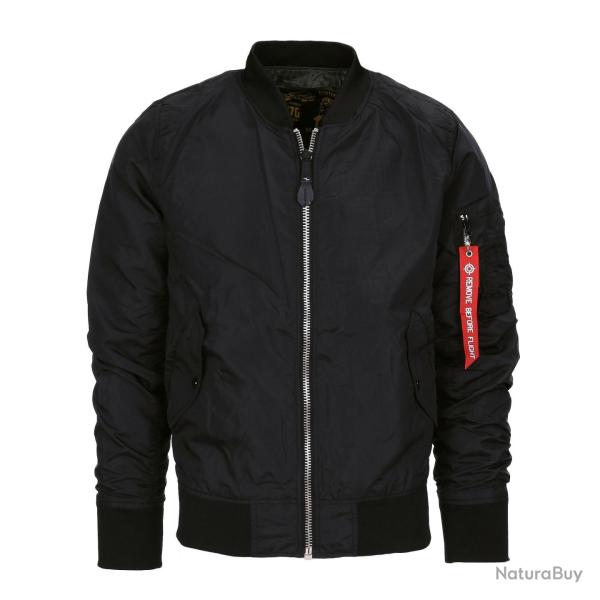 Veste Bombers Aviateur MA1 d'�t� Noir, 2XL