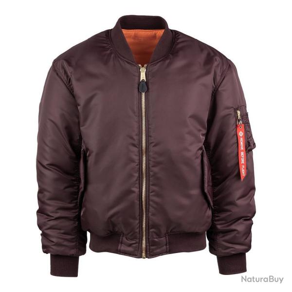 Blouson Bombers Aviateur MA1 Marron