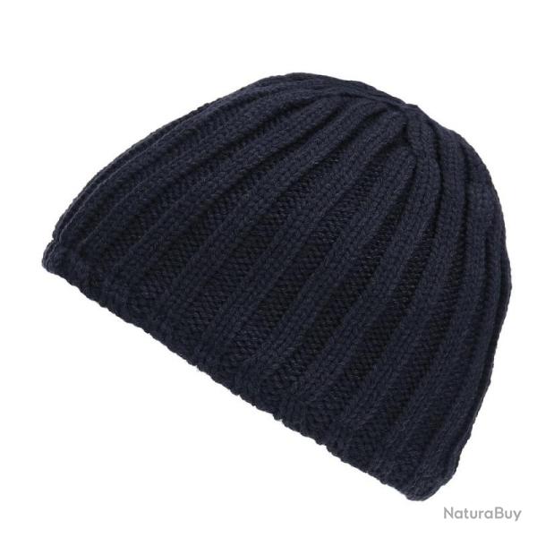Bonnet tricot �pais doubl� polaire Marine