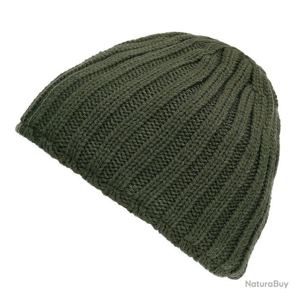 Bonnet tricot �pais doubl� polaire Kaki