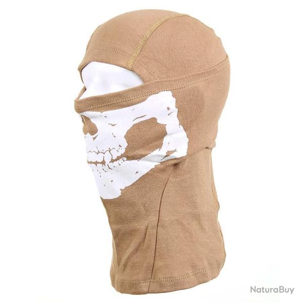 Cagoule 1 trou squelette Sable