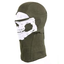 Cagoule 1 trou squelette Kaki