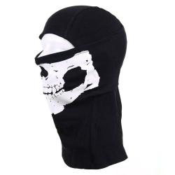 Cagoule 1 trou squelette Noir