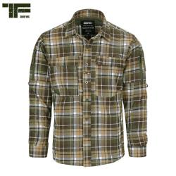 Chemise Contractor Outdoor &agrave; carreaux TF 2215 Marron Vert