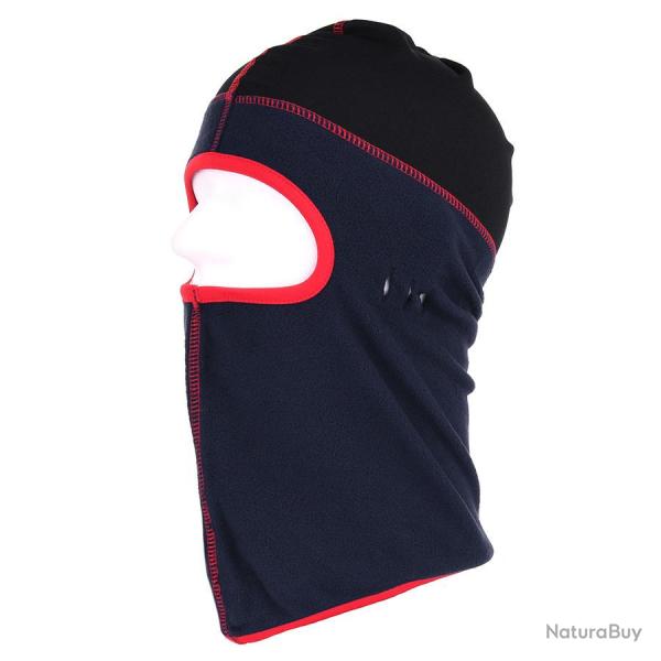 Cagoule 1 trou tissu polaire Marine