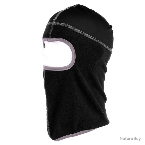 Cagoule 1 trou tissu polaire Noir