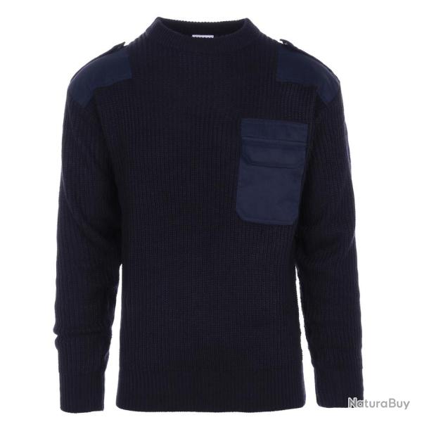Pull OTAN acrylique & poche poitrine Marine, XL