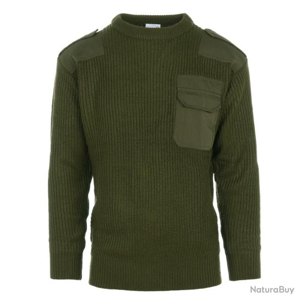 Pull OTAN acrylique & poche poitrine Kaki, L
