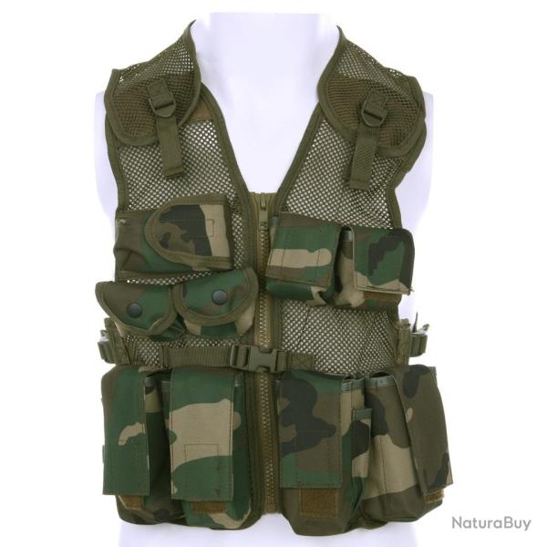 Gilet tactique enfant camoufl� Camouflage Woodland