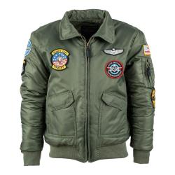 Blouson aviation CWU enfant Kaki, S (5-6ans)