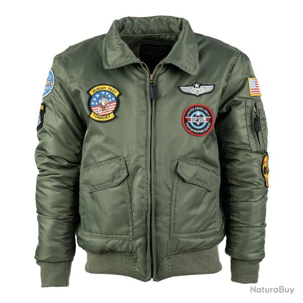 Blouson aviation CWU enfant Kaki, S (5-6ans)