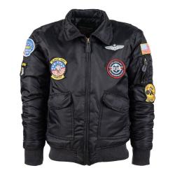 Blouson aviation CWU enfant Noir, XXL (13-14ans)