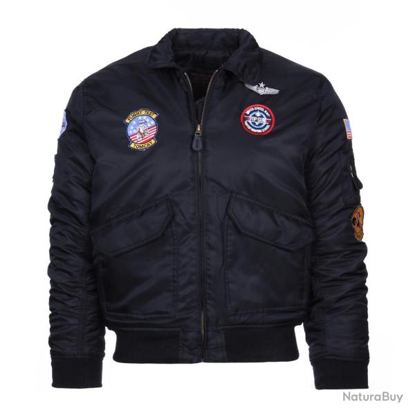 Blouson aviation CWU enfant Noir, L (9-10ans)