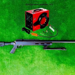 CARABINE ARCEA-SNOWPEAK M30C NOIR PCP, Calibre 5,5 mm, 19,9 Joules + B&iacute;pode + COMPRESSEUR