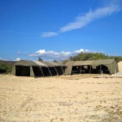 Tente militaire modulaire F1 occasion 12.24x5.60 (68.54m&sup2;)