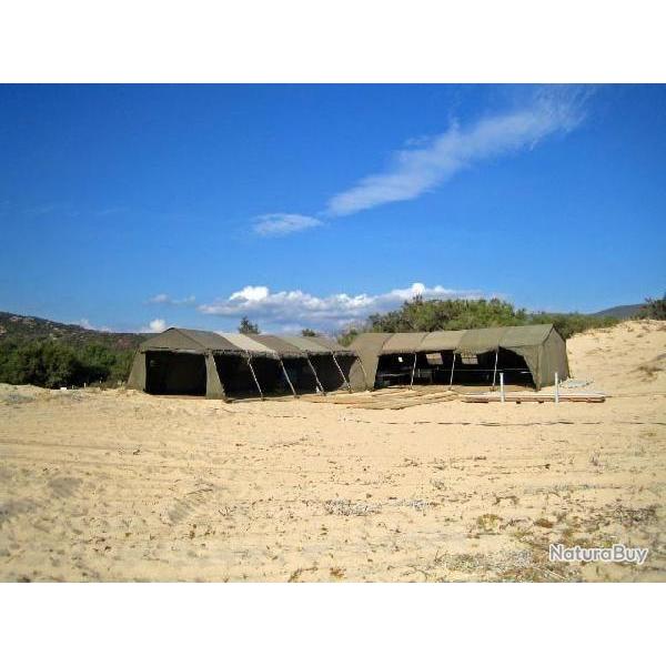Tente militaire modulaire F1 occasion 12.24x5.60 (68.54m�)