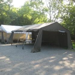 Tente militaire - Segment de toile occasion avec armature