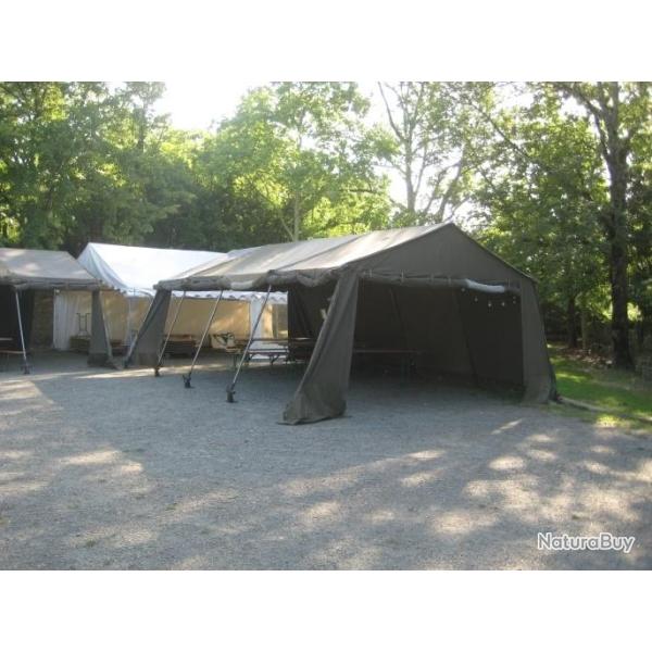 Tente militaire - Segment de toile occasion avec armature