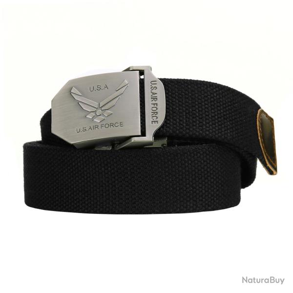 Ceinture toile 35mm US Air Force Noir