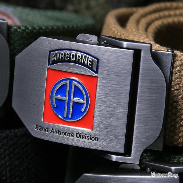 Ceinture toile 35mm 82nd Airborne Kaki
