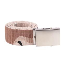 Ceinture toile 40mm avec boucle chrom&eacute;e Camouflage D&eacute;sert 6clr