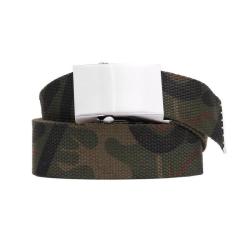 Ceinture toile 40mm avec boucle chrom&eacute;e Camouflage Woodland