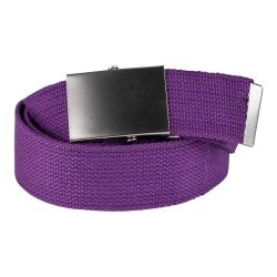 Ceinture toile 40mm avec boucle chrom&eacute;e Violet