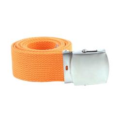 Ceinture toile 40mm avec boucle chrom&eacute;e Orange
