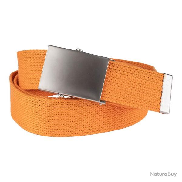 Ceinture toile 40mm avec boucle chrom�e Orange
