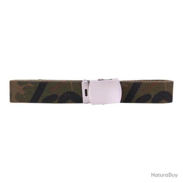 Ceinture toile 30mm avec boucle chrom�e Camouflage Woodland