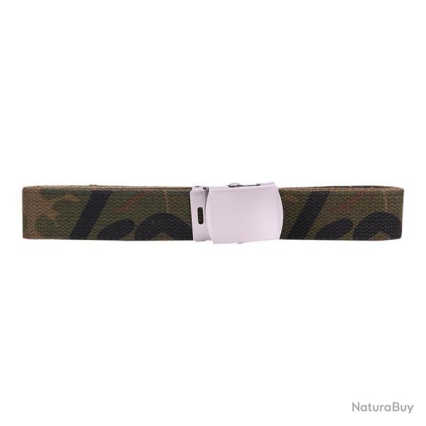 Ceinture toile 30mm avec boucle chrom�e Camouflage Woodland