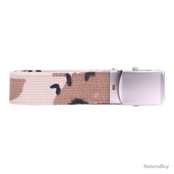 Ceinture toile 30mm avec boucle chrom�e Camouflage D�sert