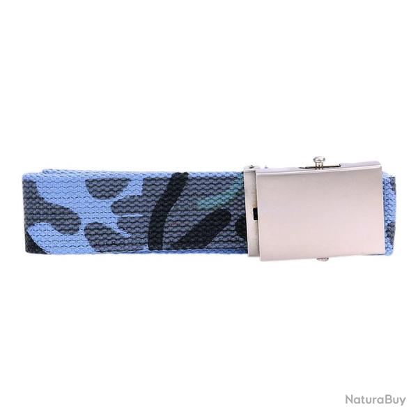Ceinture toile 30mm avec boucle chrom�e Camouflage Bleu ciel