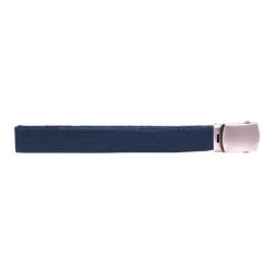 Ceinture toile 30mm avec boucle chrom&eacute;e Marine