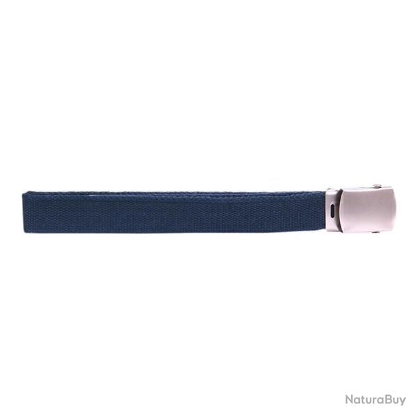Ceinture toile 30mm avec boucle chrom�e Marine