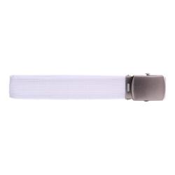 Ceinture toile 30mm avec boucle chrom&eacute;e Blanc