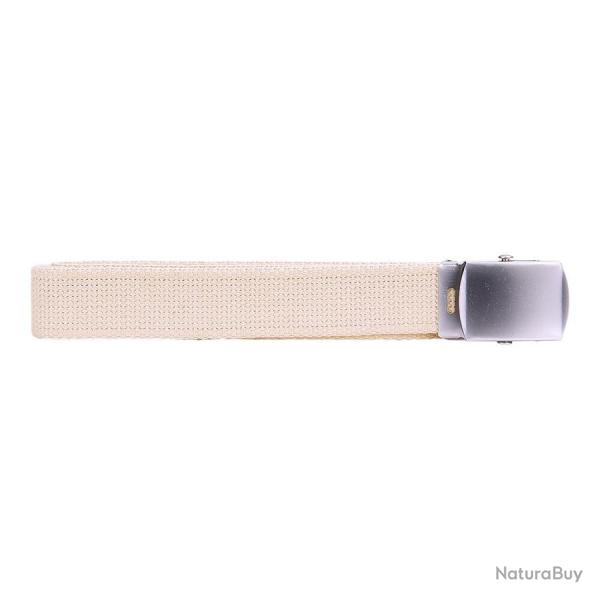 Ceinture toile 30mm avec boucle chrom�e Sable