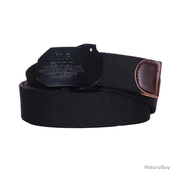 Ceinture toile 35mm US Noir