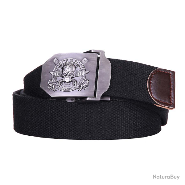Ceinture toile 35mm Force recon. Noir