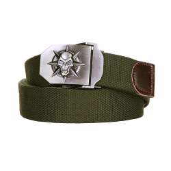 Ceinture toile 35mm Skull Star Kaki