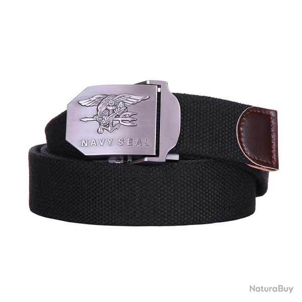 Ceinture toile 35mm Navy Seal Noir