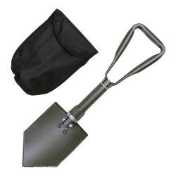 Pelle pliante 3 bouts avec pochette de rangement Kaki