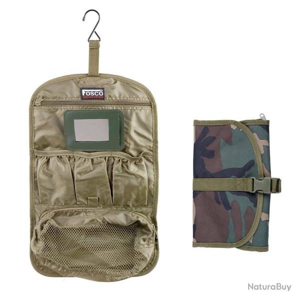 Trousse de toilette de camping pliable Noir