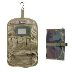 Trousse de toilette de camping pliable Kaki