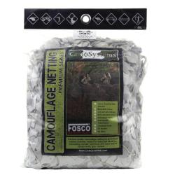 Filet feuillage camouflage avec cordage 6m x 1,8m Camouflage Snow