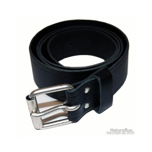 Ceinture cuir 40mm avec boucle Noir