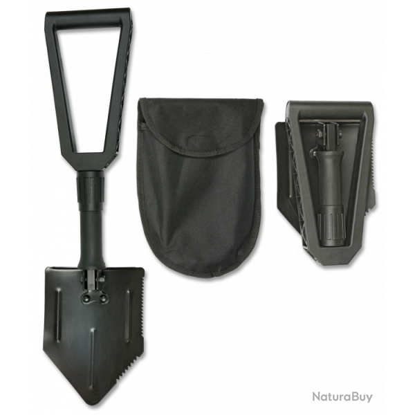 DESTOCKAGE - Pelle de survie. Noire. 58 cm