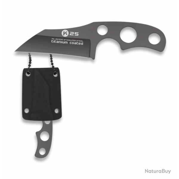 DESTOCKAGE - Couteau K25. Rev�tu en titane. Kydex